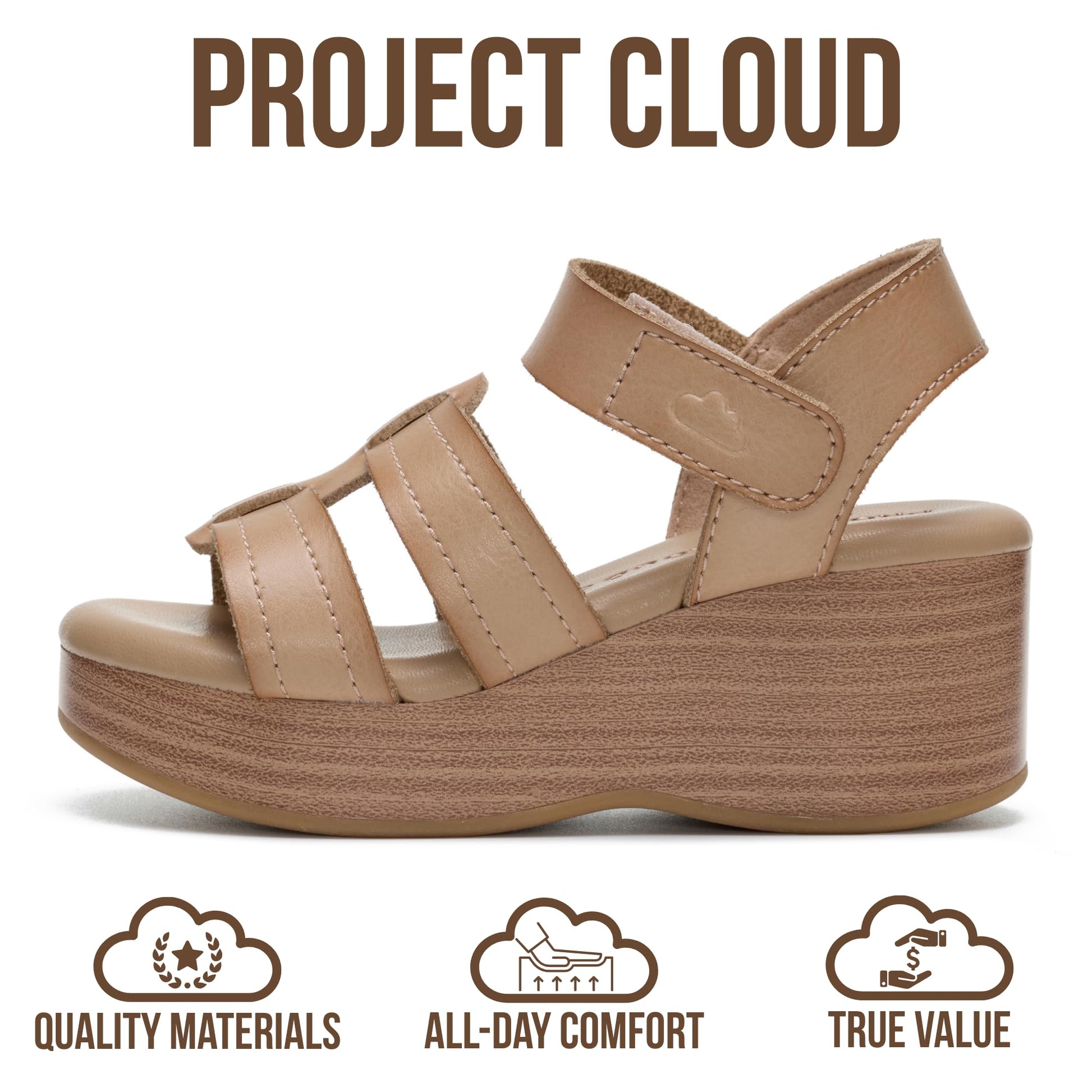 Project Cloud Kids | Dressy Beach Platform Heel | Memory Foam | Lightweight | Non-Slip - Easter Kids - Project Cloud - Sandals -Shop Project Cloud premium footwear Now!