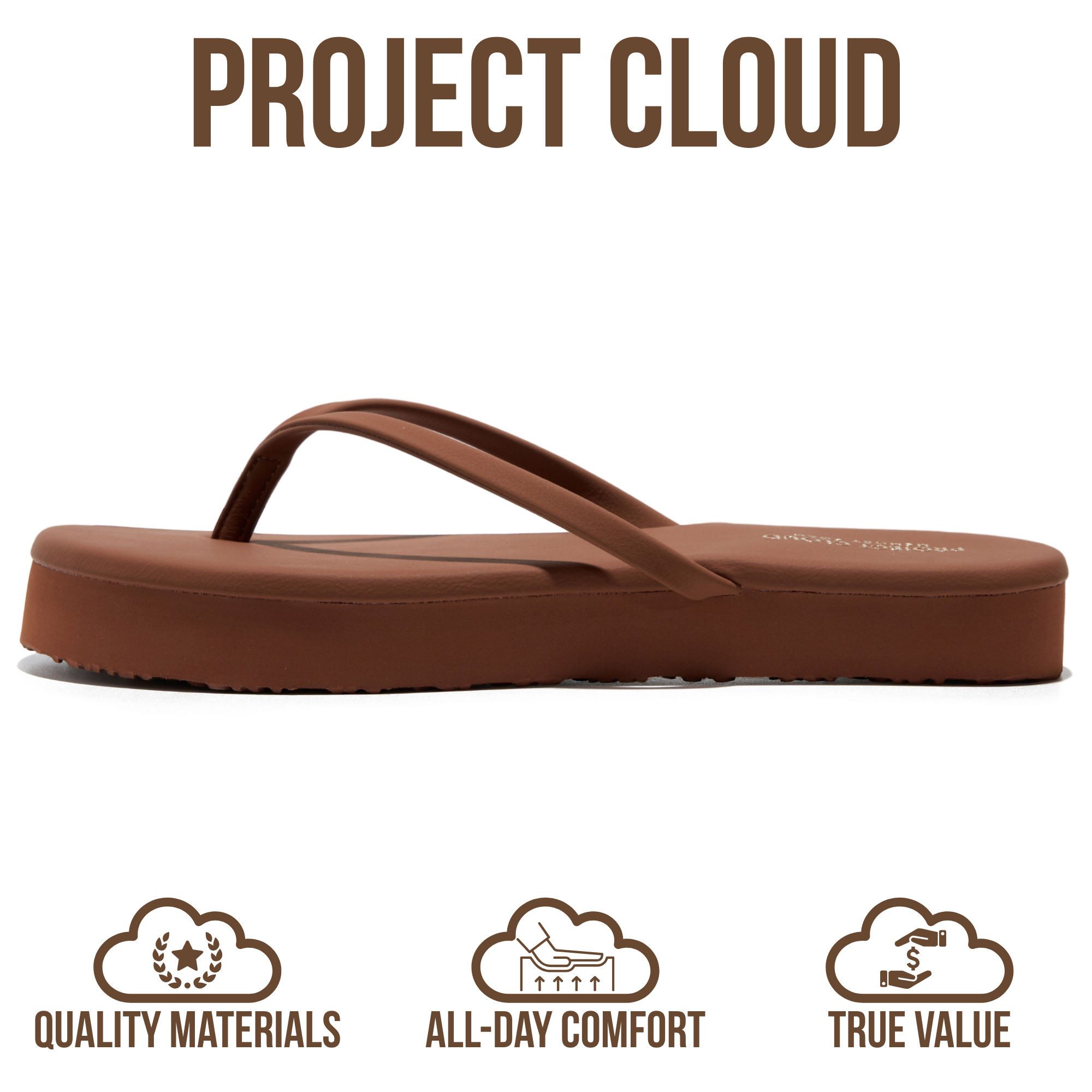 Project Cloud Women's | Summer Thong Sandals for Women 2026 | Memory Foam | Lightweight | Non-Slip - Elevation