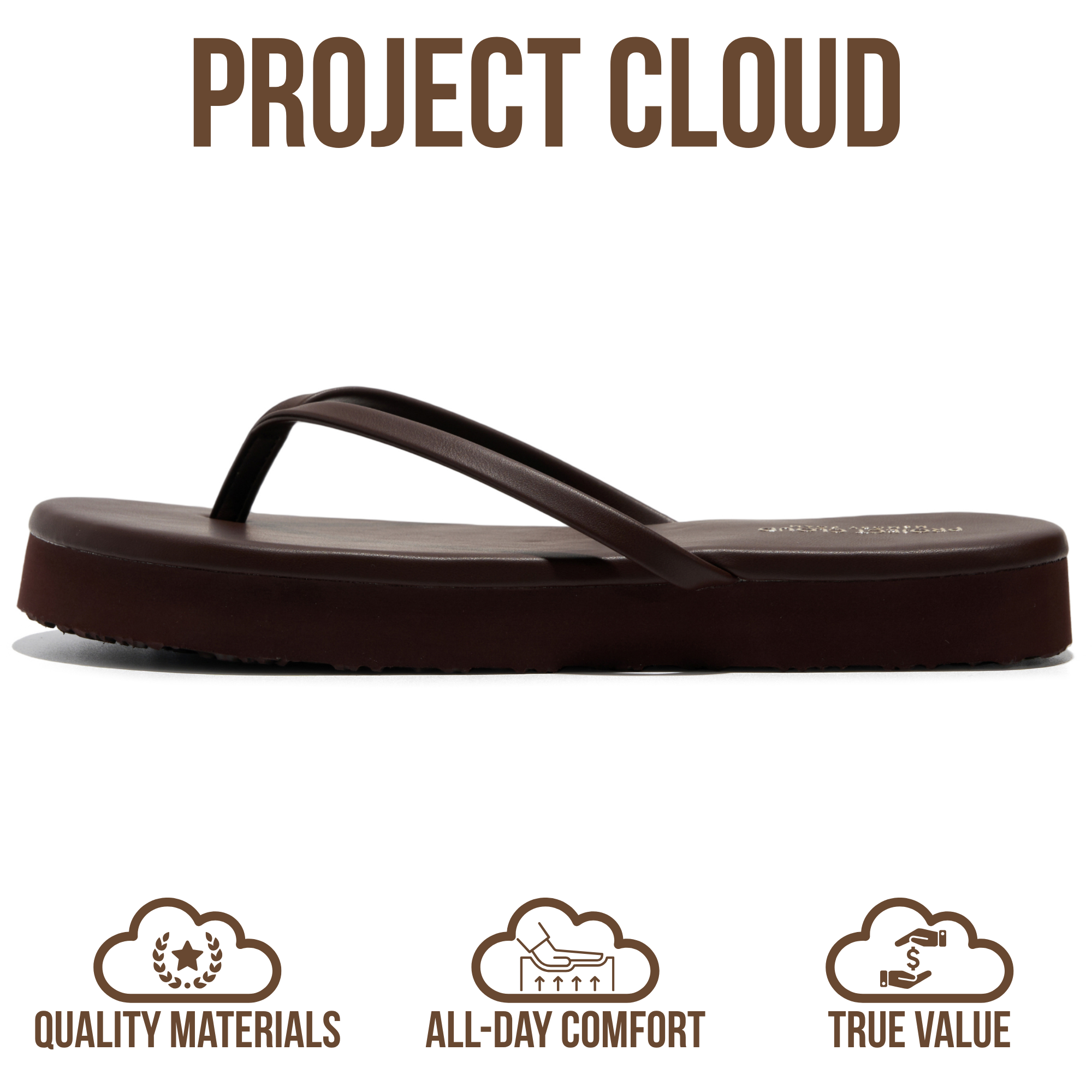 Project Cloud Women's | Summer Thong Sandals for Women 2026 | Memory Foam | Lightweight | Non-Slip - Elevation