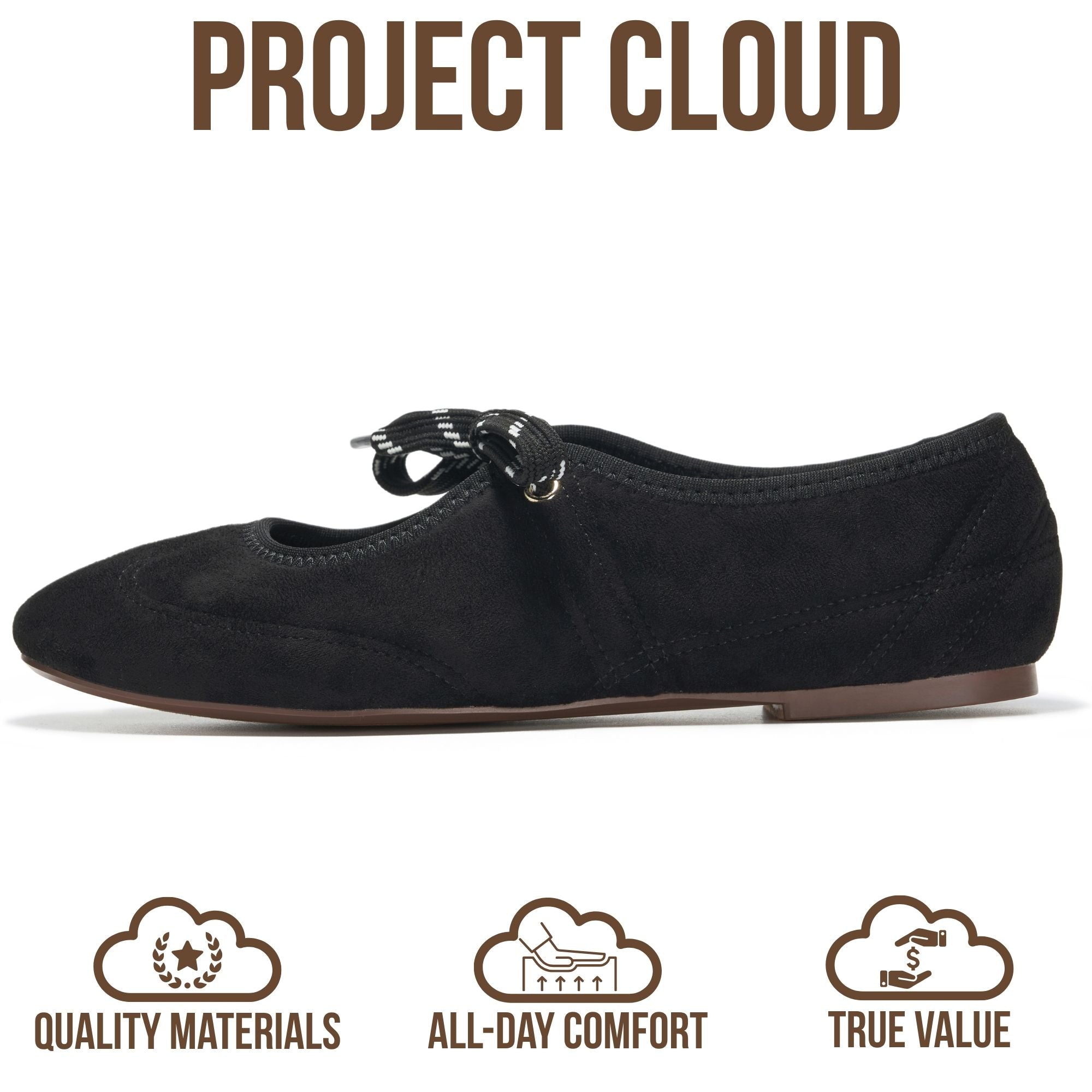Project Cloud Women's | Mary Jane Shoes Women Ballet Flats | Memory Foam | Lightweight | Non-Slip - Emilee