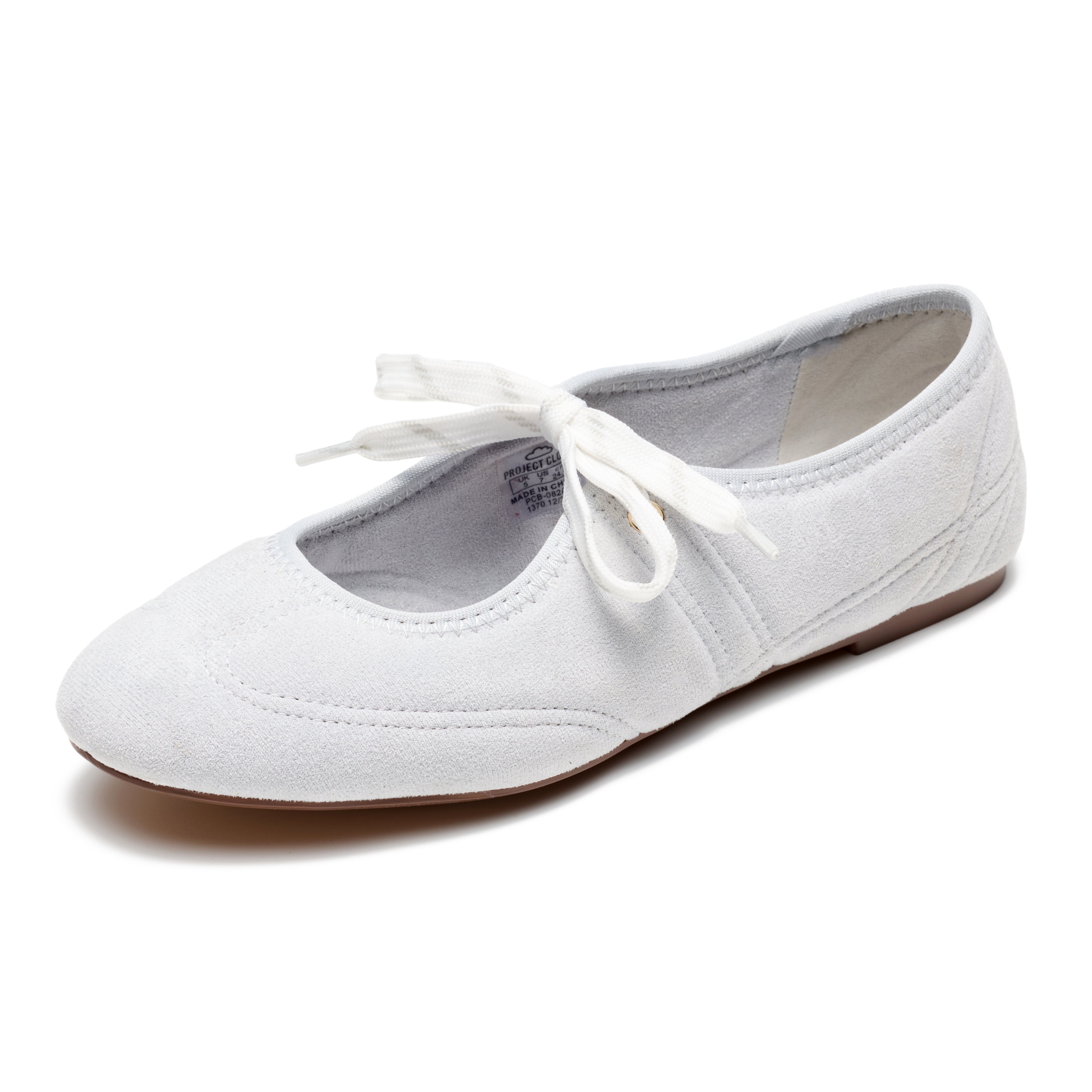 Women's Leather Ballet Flats | Memory Foam Comfort | Project Cloud
