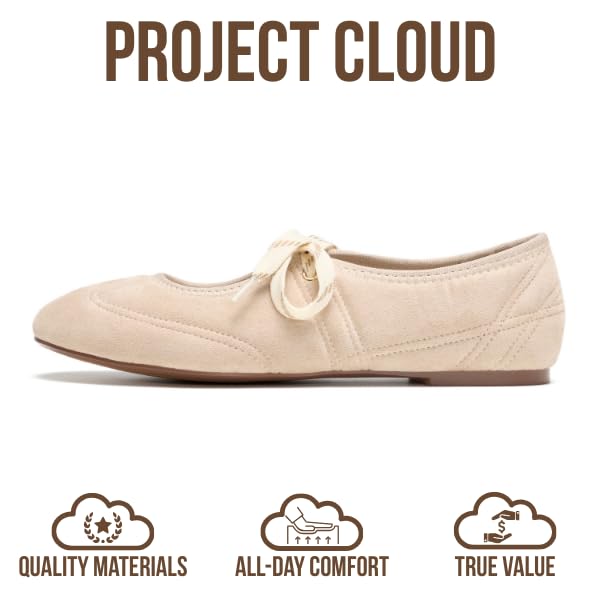 Project Cloud Women's | 100% Genuine Leather Mary Jane Shoes Women Ballet Flats | Memory Foam | Lightweight | Non-Slip - Emilee - Project Cloud - Sandals -Shop Project Cloud premium footwear Now!
