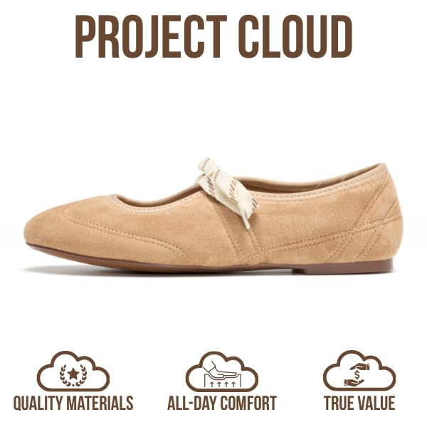 Project Cloud Women's | 100% Genuine Leather Mary Jane Shoes Women Ballet Flats | Memory Foam | Lightweight | Non-Slip - Emilee - Project Cloud - Sandals -Shop Project Cloud premium footwear Now!