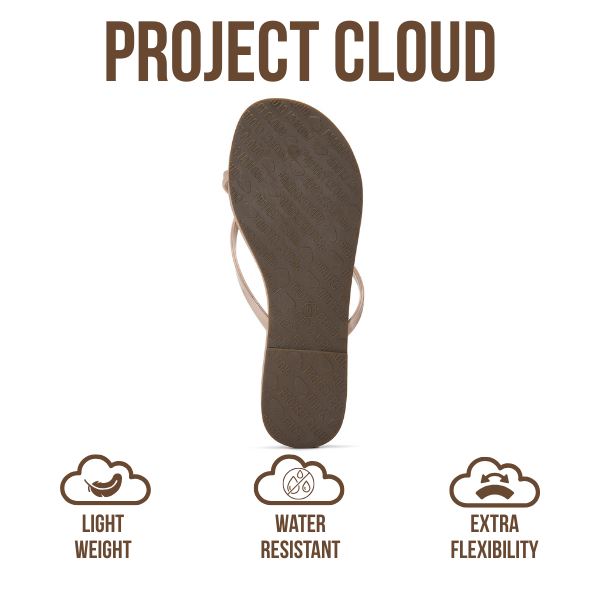 Project Cloud | "Emotion" Flip Flips for Women | Vegan Leather | Memory Foam | Lightweight | Non-Slip