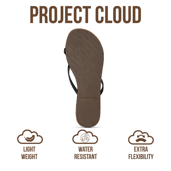 Project Cloud | "Emotion" Flip Flips for Women | Vegan Leather | Memory Foam | Lightweight | Non-Slip