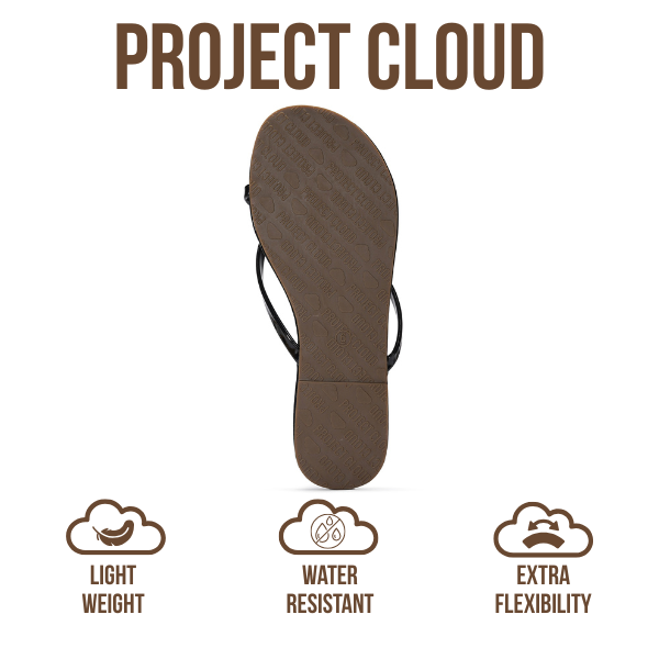 Project Cloud | "Emotion" Flip Flips for Women | Vegan Leather | Memory Foam | Lightweight | Non-Slip