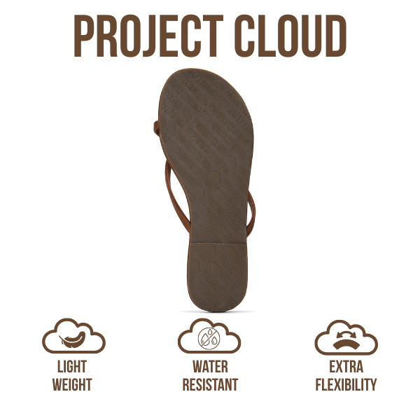 Project Cloud | "Emotion" Flip Flips for Women | Vegan Leather | Memory Foam | Lightweight | Non-Slip