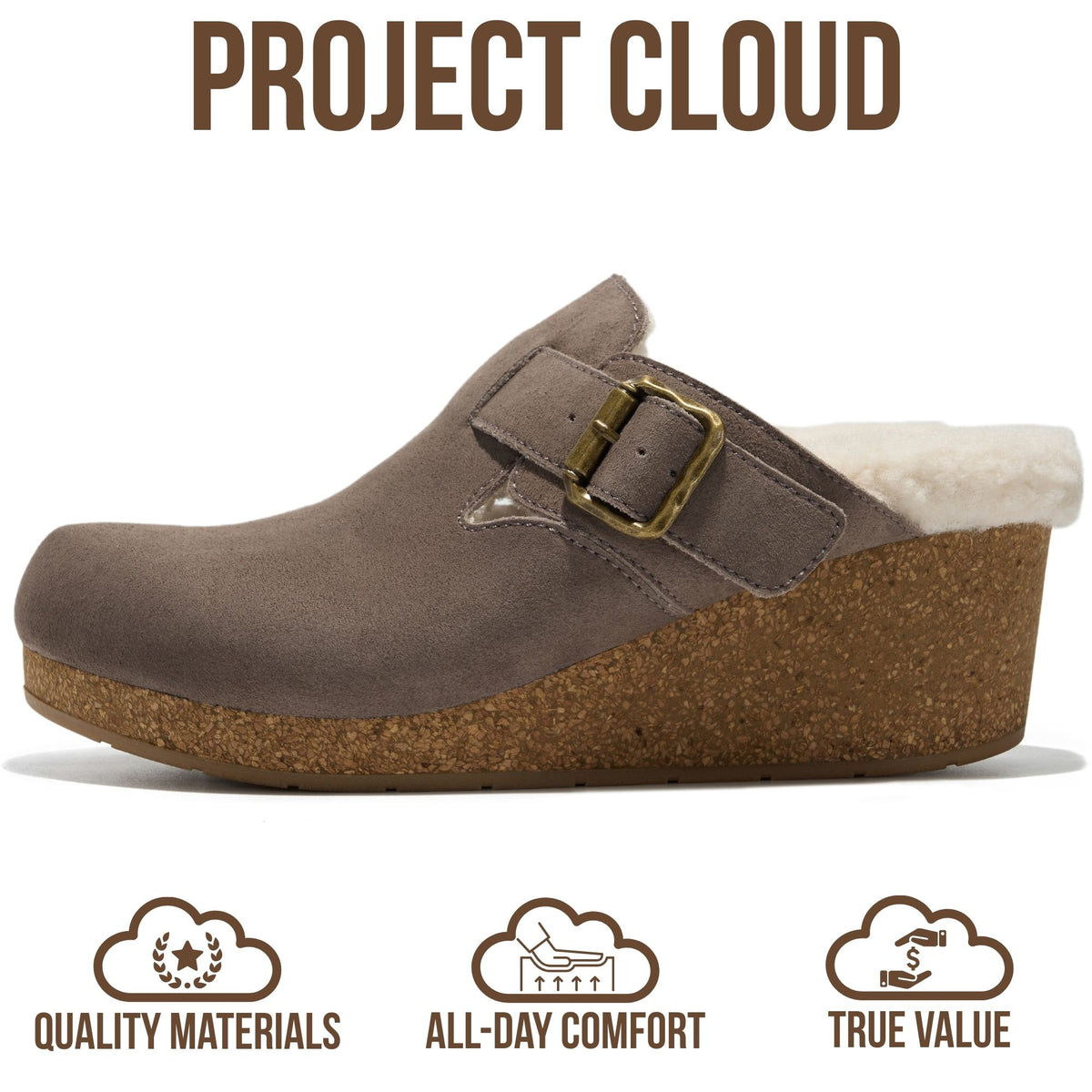 Project Cloud Women's | Genuine Suede Mules | Soft Insole | Lightweight | Non-Slip - Fairy