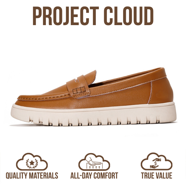 Project Cloud | "Filide-1" Women's Loafers | Genuine Leather | ProjectPlush | Lightweight | Non-Slip