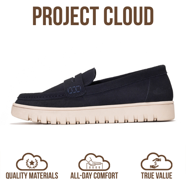 Project Cloud | "Filide-1" Women's Loafers | Genuine Leather | ProjectPlush | Lightweight | Non-Slip