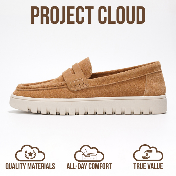 Project Cloud | "Filide-1" Women's Loafers | Genuine Leather | ProjectPlush | Lightweight | Non-Slip