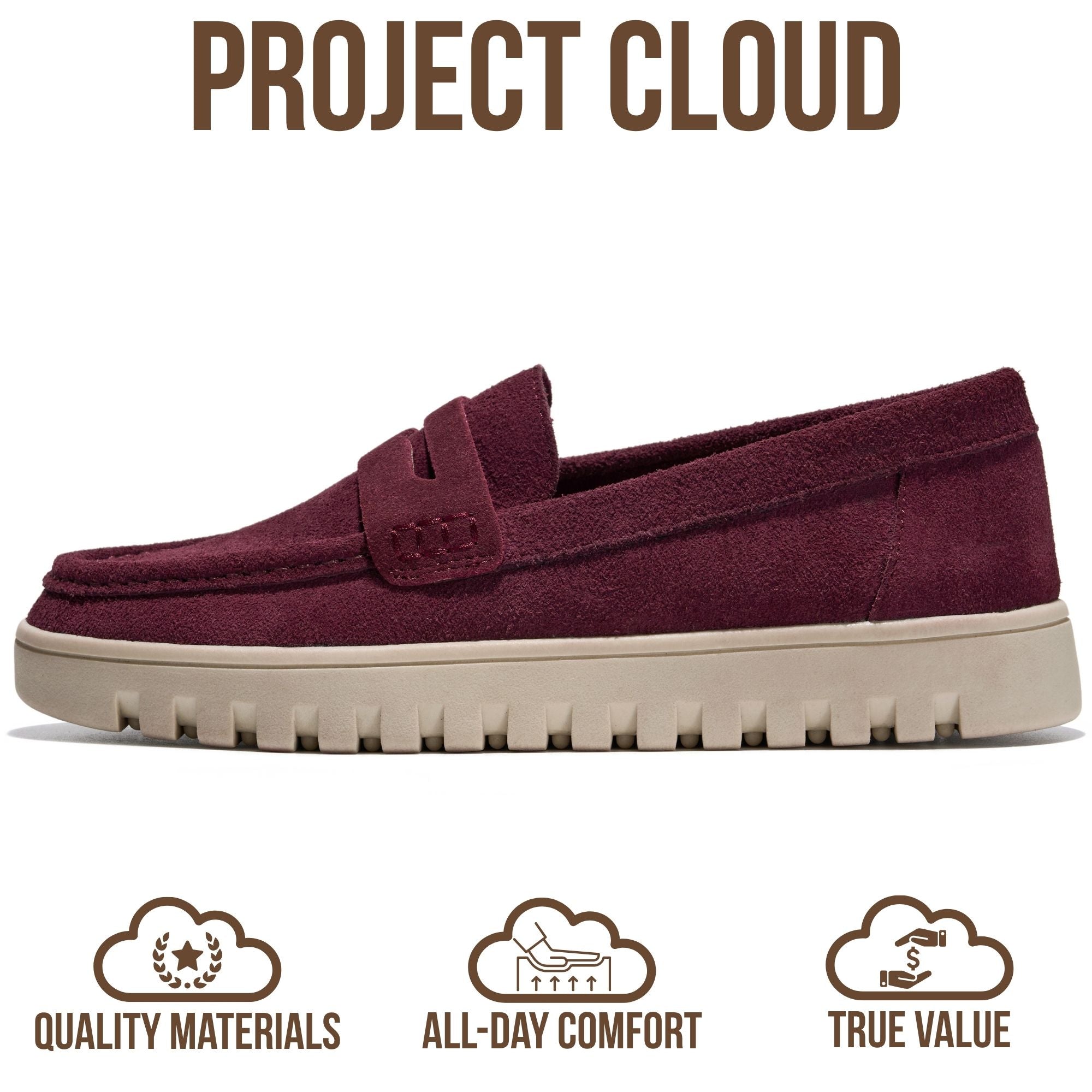 Project Cloud Women's | Genuine Leather Loafers | ProjectPlush | Lightweight | Non-Slip - Filide-1