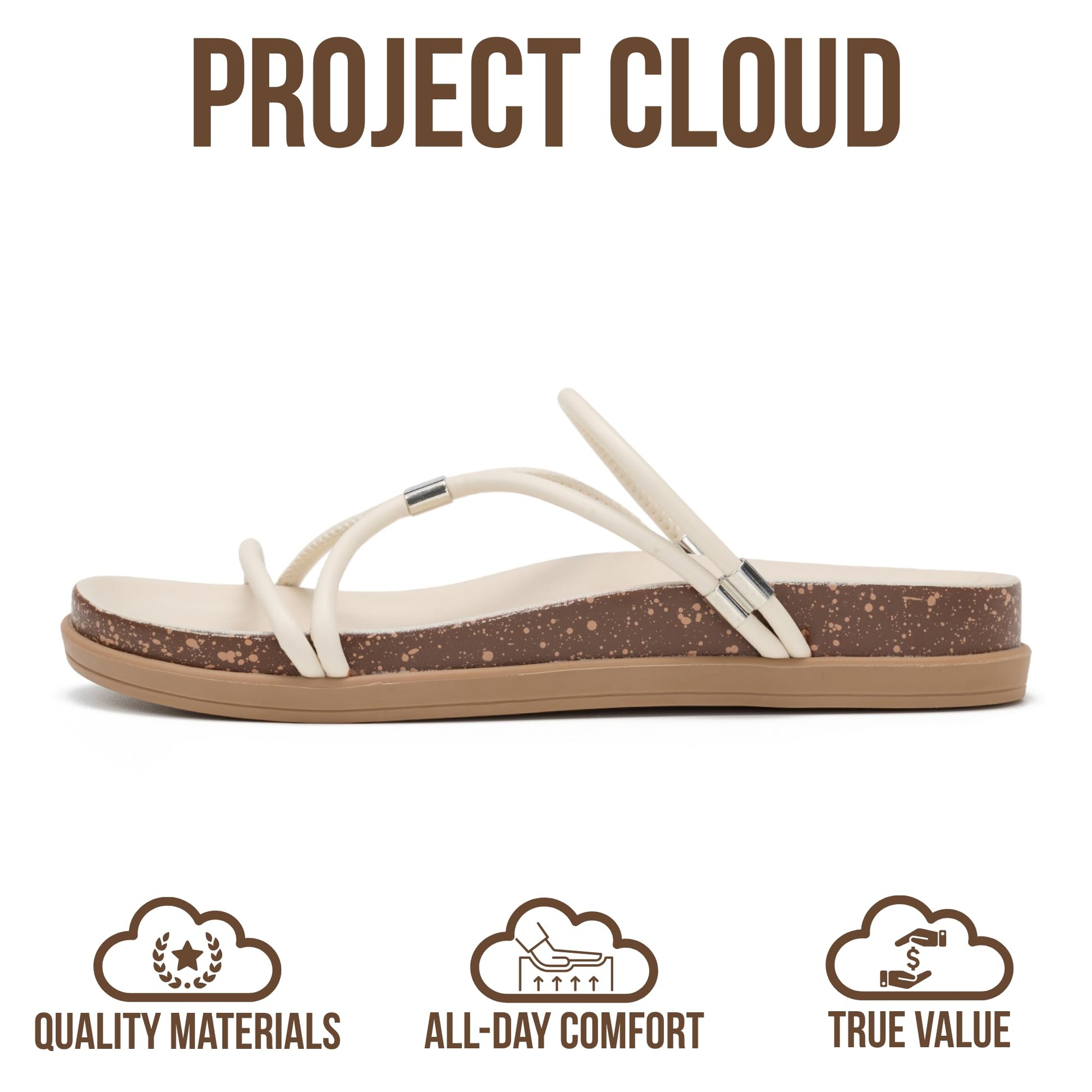 Project Cloud Summer Slides for Women 2026 | Plush and Soft Insole | Lightweight | Non-Slip - Float - Project Cloud - Sandals -Shop Project Cloud premium footwear Now!
