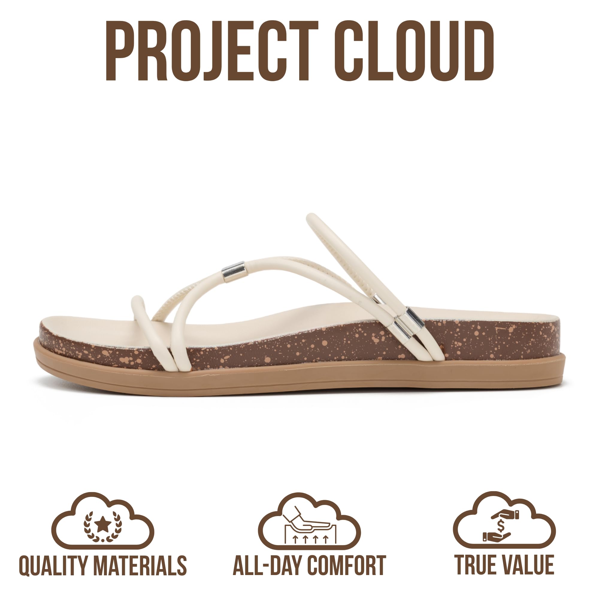 Project Cloud Summer Slides for Women 2026 | Plush and Soft Insole | Lightweight | Non-Slip - Float - Project Cloud - Sandals -Shop Project Cloud premium footwear Now!