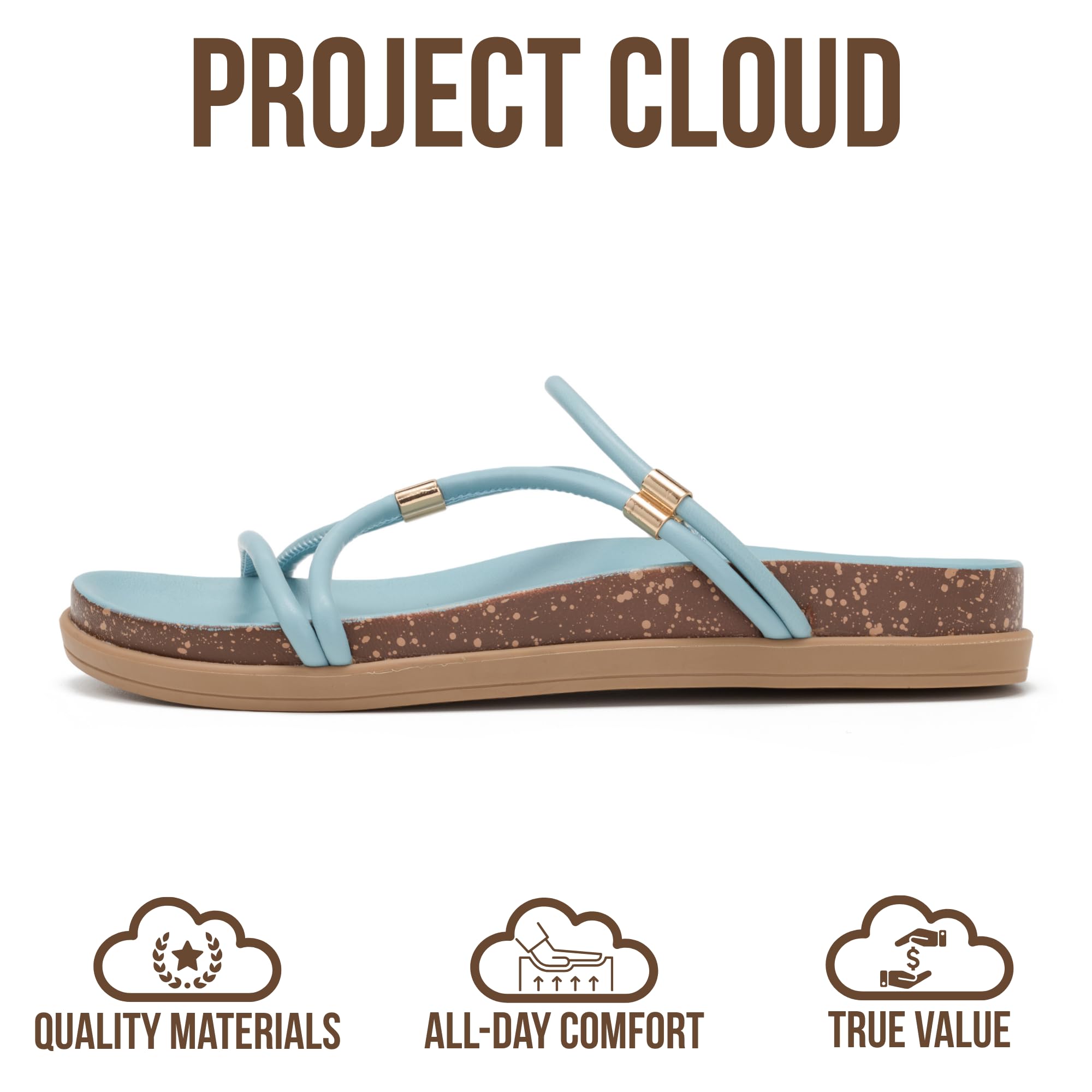 Project Cloud Summer Slides for Women 2026 | Plush and Soft Insole | Lightweight | Non-Slip - Float - Project Cloud - Sandals -Shop Project Cloud premium footwear Now!