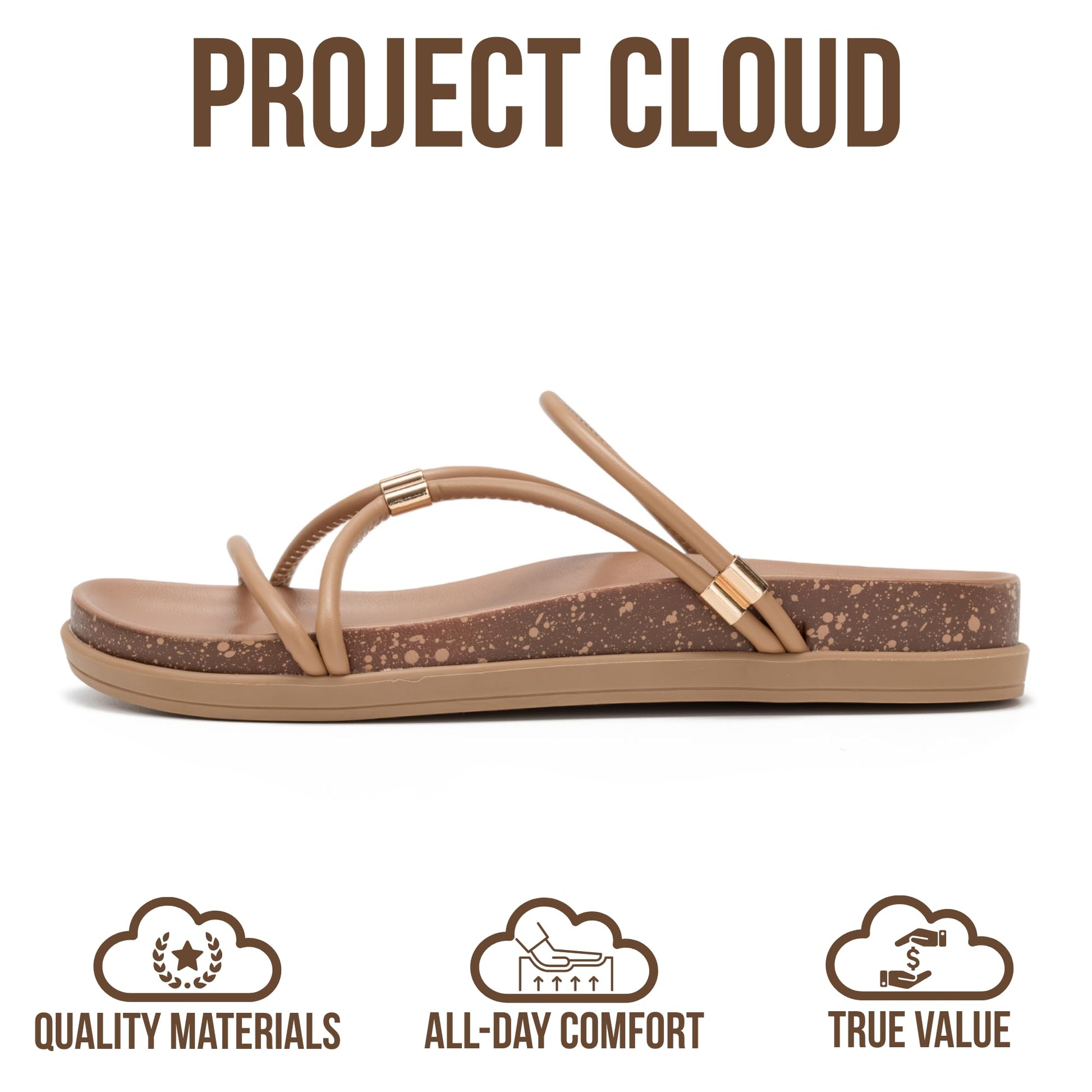 Project Cloud Summer Slides for Women 2026 | Plush and Soft Insole | Lightweight | Non-Slip - Float - Project Cloud - Sandals -Shop Project Cloud premium footwear Now!