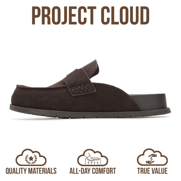 Project Cloud Women's | Genuine Suede Clogs | Memory Foam | Arch Support | Lightweight | Non-Slip - Foamy