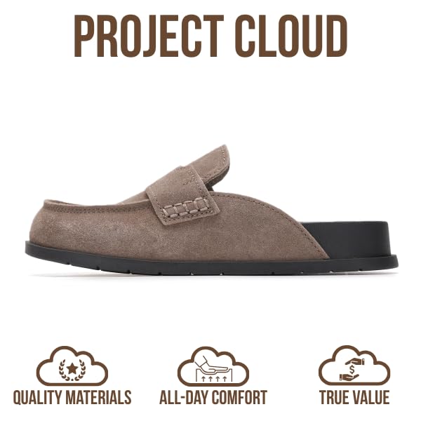 Project Cloud Women's | Genuine Suede Clogs | Memory Foam | Arch Support | Lightweight | Non-Slip - Foamy