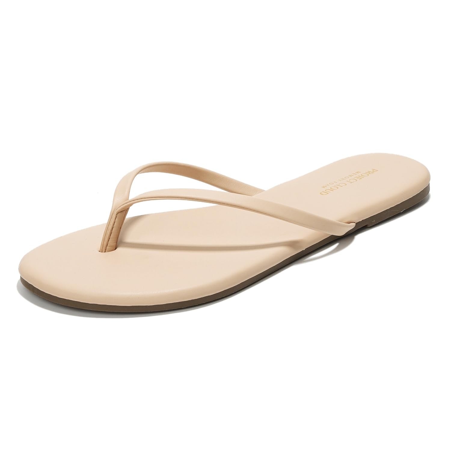 Project Cloud Women's | Vegan Leather Women Flip Flops | Memory Foam | Lightweight | Non-Slip - Foundations