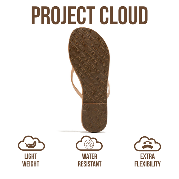Project Cloud | "Foundations" Vegan Leather Women Flip Flops | Memory Foam | Lightweight | Non-Slip