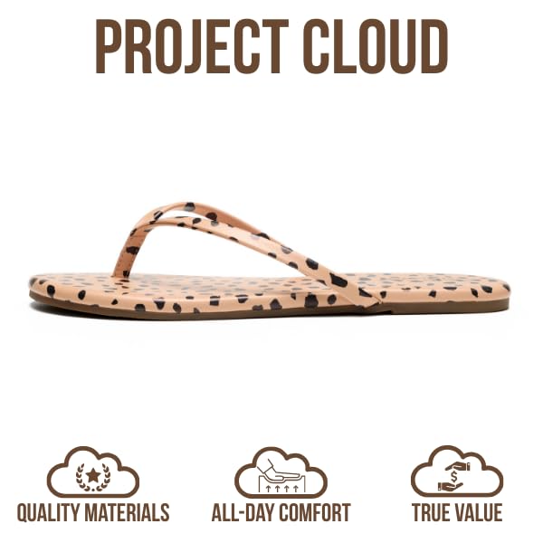 Project Cloud Women's | Eco-Leather Women Flip Flops | Memory Foam | Lightweight | Non-Slip - Foundations - Project Cloud - Sandals -Shop Project Cloud premium footwear Now!