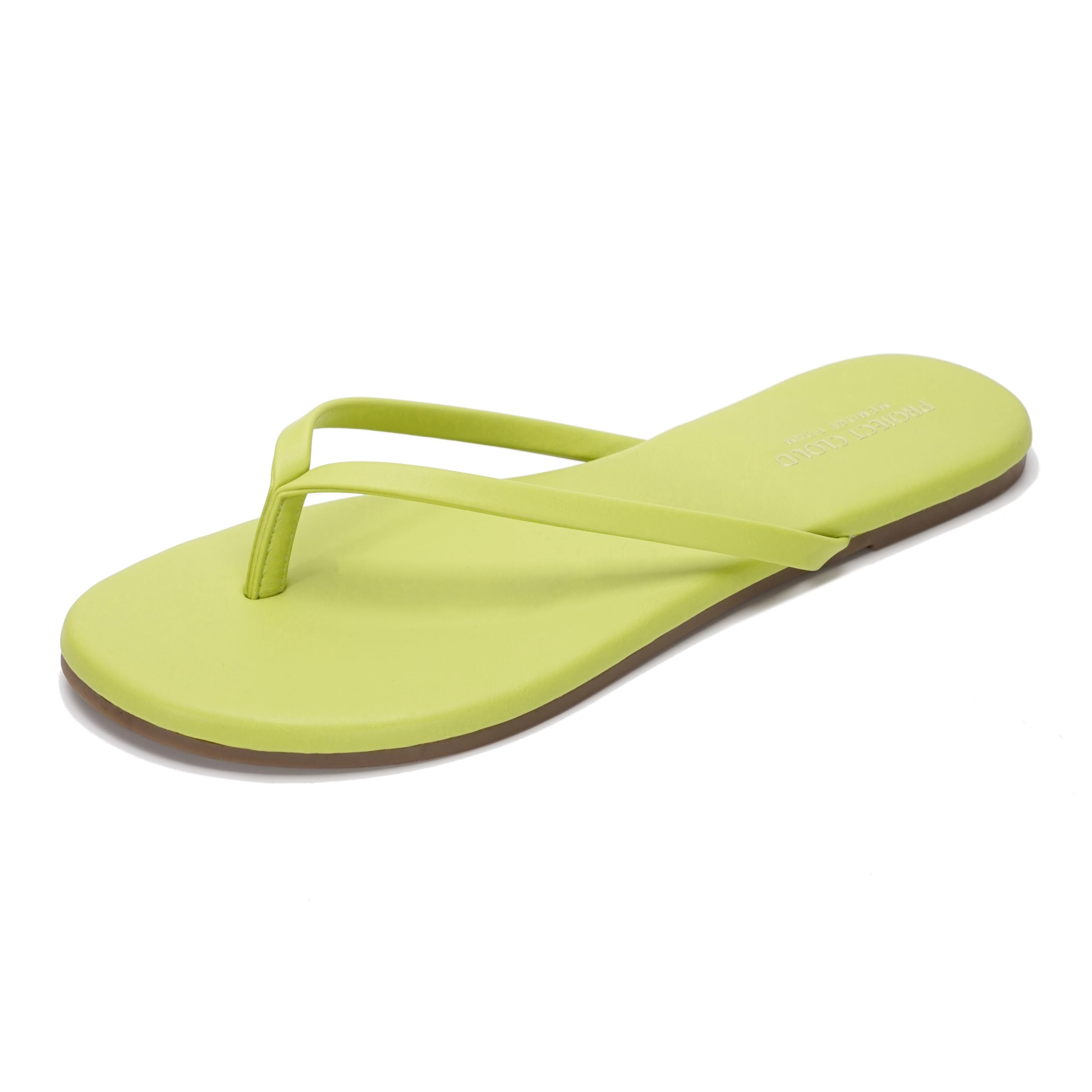 Project Cloud Women's | Vegan Leather Women Flip Flops | Memory Foam | Lightweight | Non-Slip - Foundations