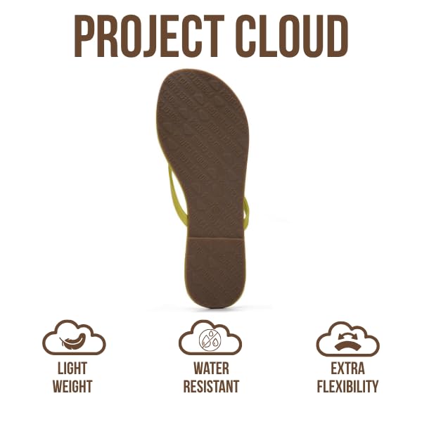 Project Cloud Women's | Vegan Leather Women Flip Flops | Memory Foam | Lightweight | Non-Slip - Foundations