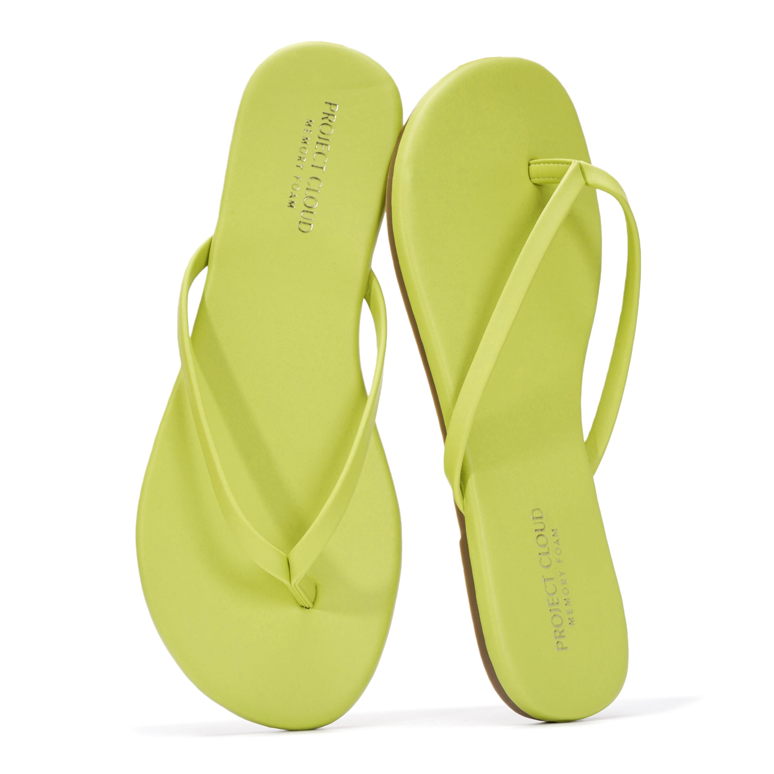 Project Cloud Women's | Vegan Leather Women Flip Flops | Memory Foam | Lightweight | Non-Slip - Foundations