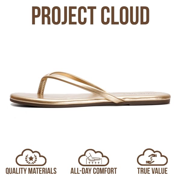 Project Cloud Women's | Eco-Leather Women Flip Flops | Memory Foam | Lightweight | Non-Slip - Foundations - Project Cloud - Sandals -Shop Project Cloud premium footwear Now!