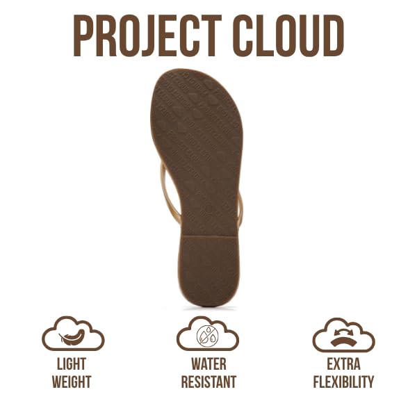 Project Cloud Women's | Eco-Leather Women Flip Flops | Memory Foam | Lightweight | Non-Slip - Foundations - Project Cloud - Sandals -Shop Project Cloud premium footwear Now!