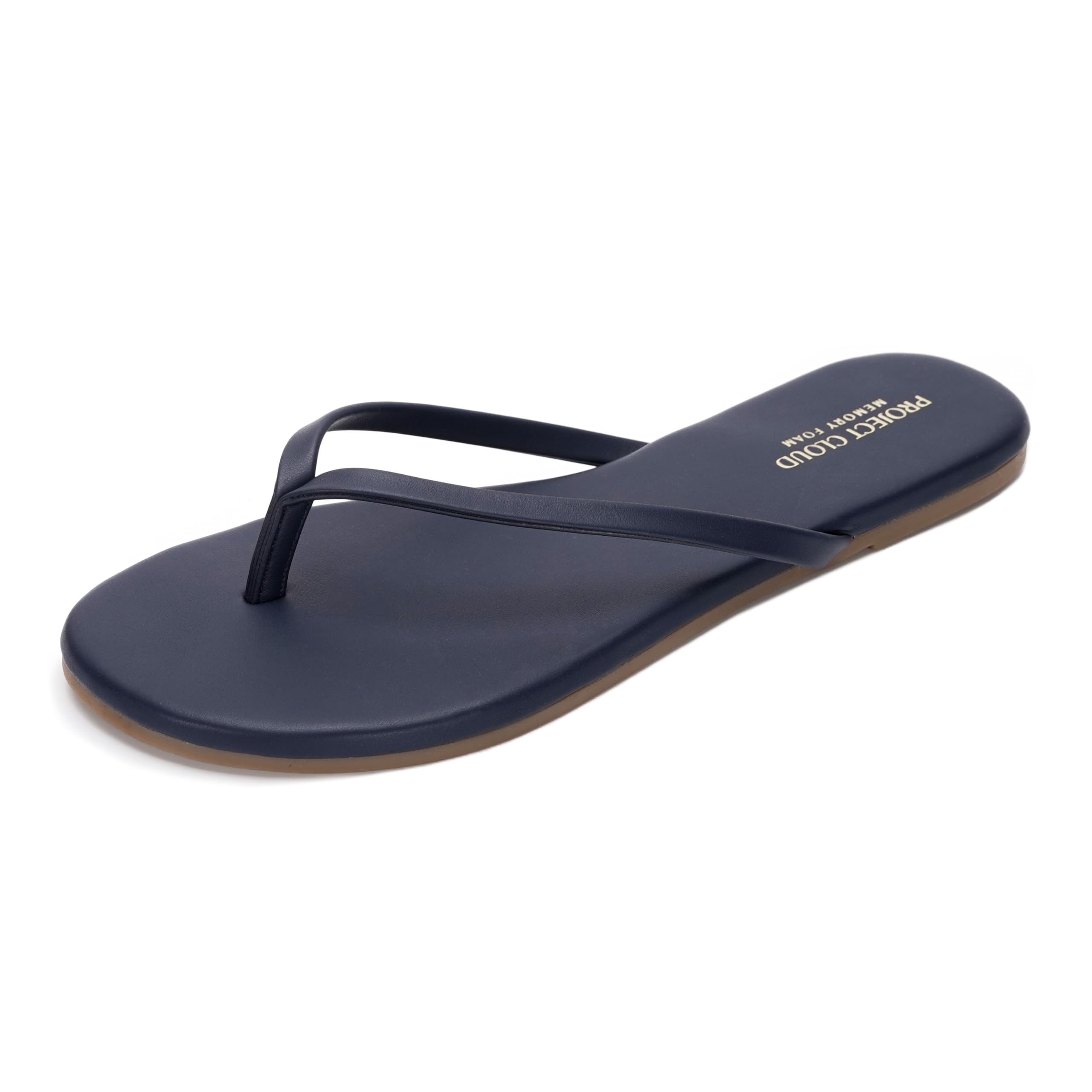 Project Cloud Women's | Vegan Leather Women Flip Flops | Memory Foam | Lightweight | Non-Slip - Foundations