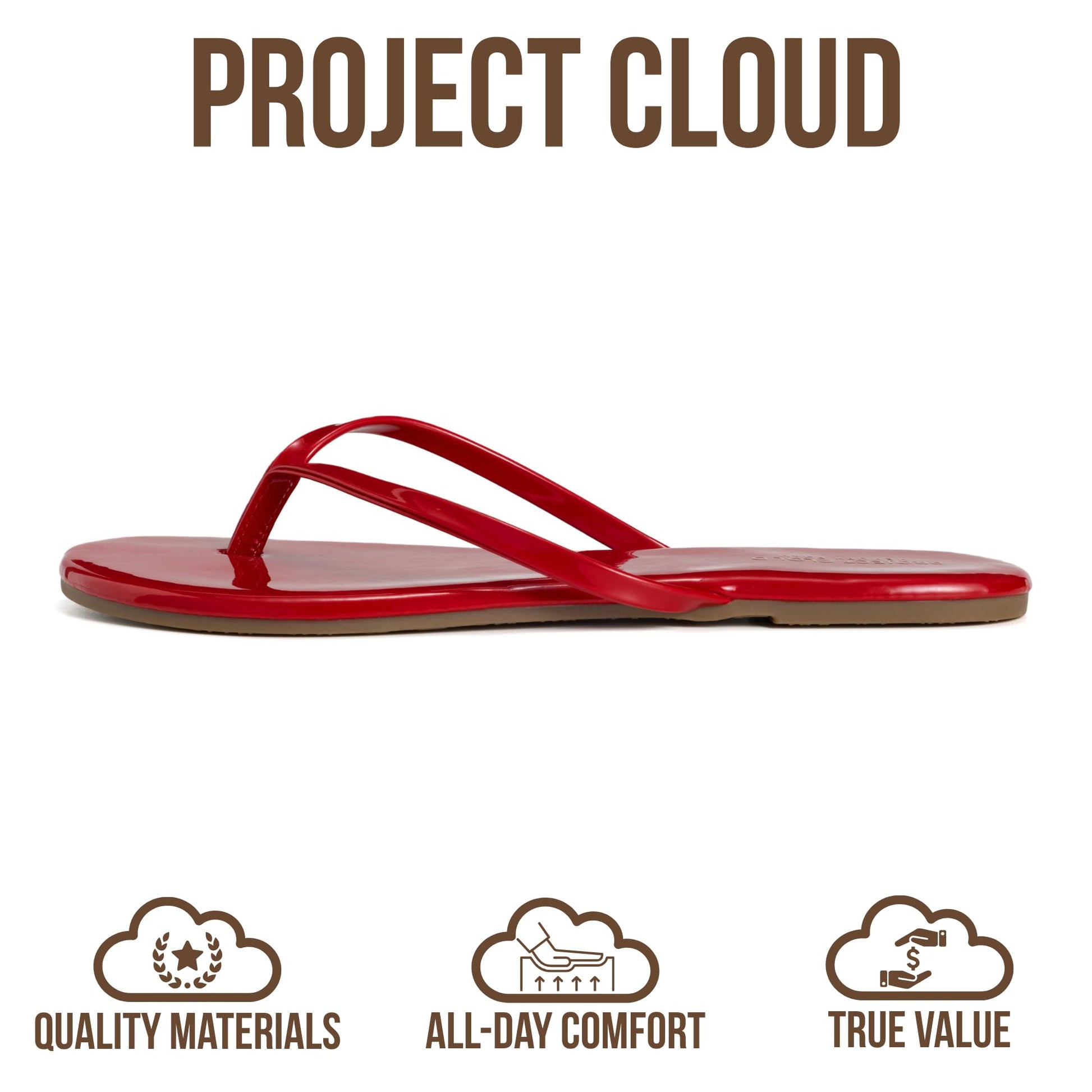 Project Cloud Women's | Eco-Leather Women Flip Flops | Memory Foam | Lightweight | Non-Slip - Foundations - Project Cloud - Sandals -Shop Project Cloud premium footwear Now!