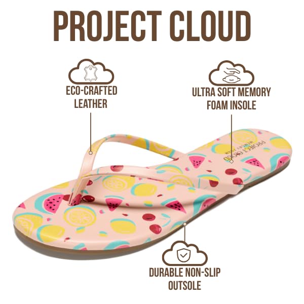 Project Cloud Women's | Eco-Leather Women Flip Flops | Memory Foam | Lightweight | Non-Slip - Foundations - Project Cloud - Sandals -Shop Project Cloud premium footwear Now!