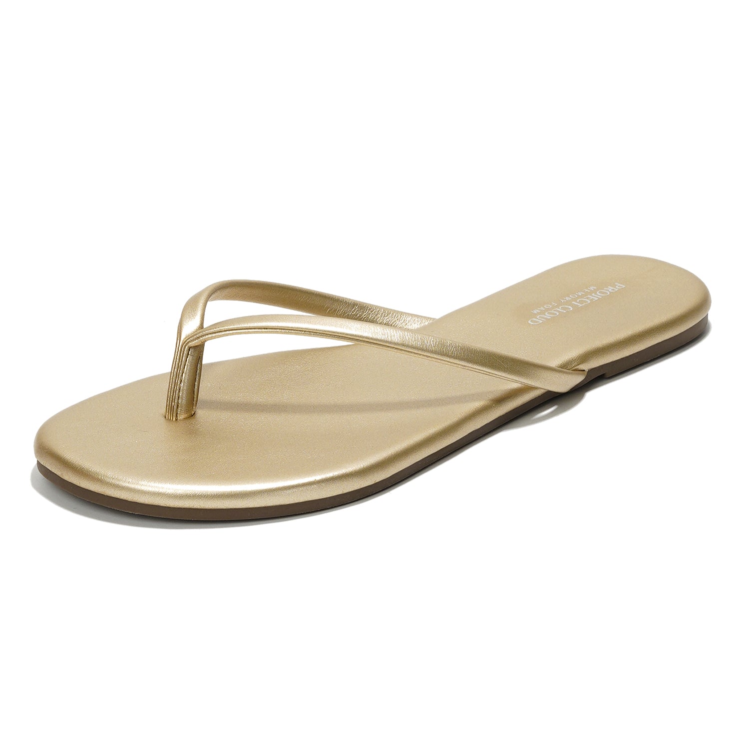 Project Cloud Women's | Vegan Leather Women Flip Flops | Memory Foam | Lightweight | Non-Slip - Foundations