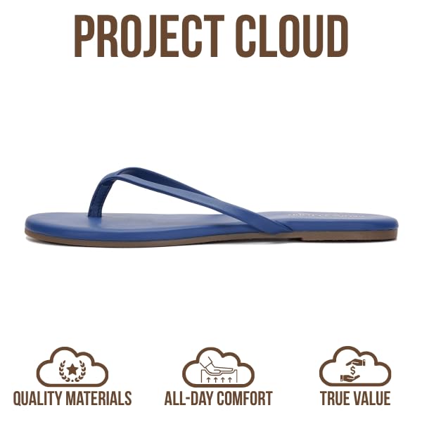 Project Cloud Women's | Vegan Leather Women Flip Flops | Memory Foam | Lightweight | Non-Slip - Foundations