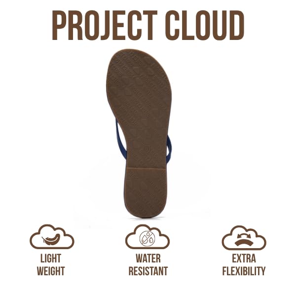 Project Cloud Women's | Vegan Leather Women Flip Flops | Memory Foam | Lightweight | Non-Slip - Foundations