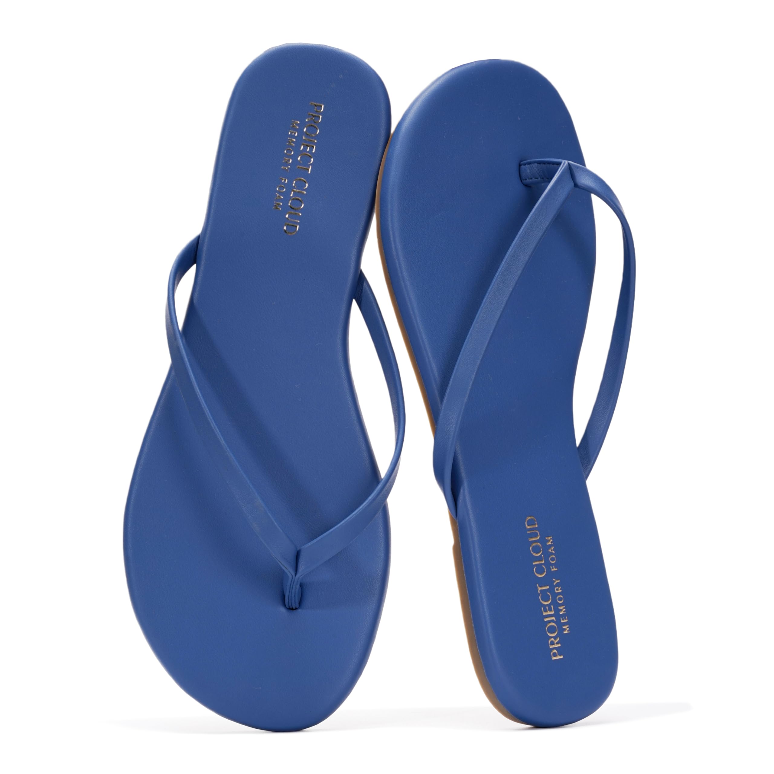 Project Cloud Women's | Vegan Leather Women Flip Flops | Memory Foam | Lightweight | Non-Slip - Foundations