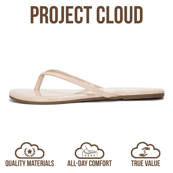 Project Cloud Women's | Eco-Leather Women Flip Flops | Memory Foam | Lightweight | Non-Slip - Foundations - Project Cloud - Sandals -Shop Project Cloud premium footwear Now!