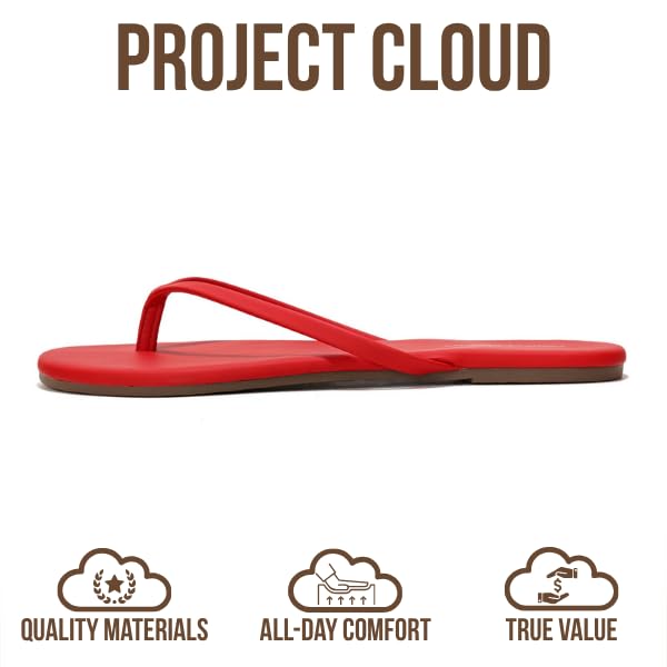 Project Cloud Women's | Eco-Leather Women Flip Flops | Memory Foam | Lightweight | Non-Slip - Foundations - Project Cloud - Sandals -Shop Project Cloud premium footwear Now!