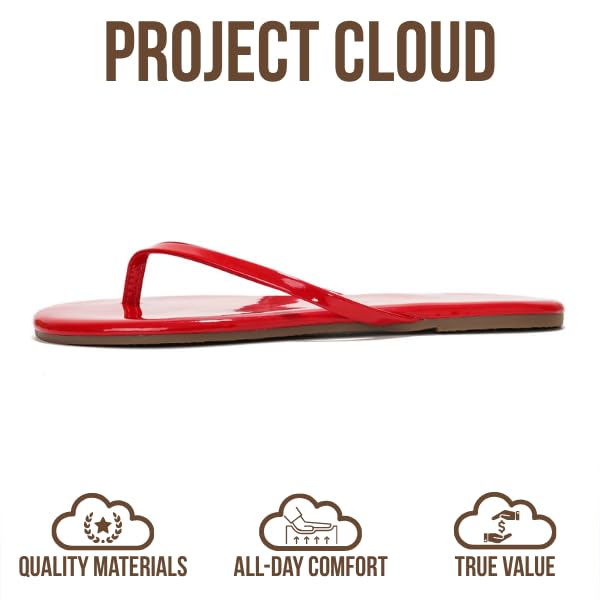 Project Cloud Women's | Eco-Leather Women Flip Flops | Memory Foam | Lightweight | Non-Slip - Foundations - Project Cloud - Sandals -Shop Project Cloud premium footwear Now!