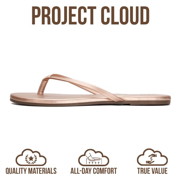 Project Cloud Women's | Eco-Leather Women Flip Flops | Memory Foam | Lightweight | Non-Slip - Foundations - Project Cloud - Sandals -Shop Project Cloud premium footwear Now!