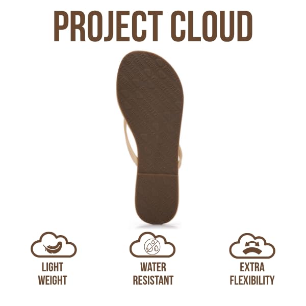 Project Cloud Women's | Vegan Leather Women Flip Flops | Memory Foam | Lightweight | Non-Slip - Foundations