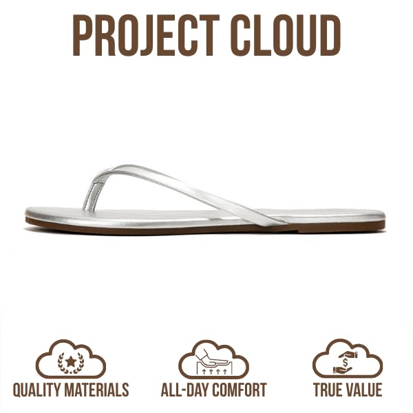 Project Cloud Women's | Eco-Leather Women Flip Flops | Memory Foam | Lightweight | Non-Slip - Foundations - Project Cloud - Sandals -Shop Project Cloud premium footwear Now!