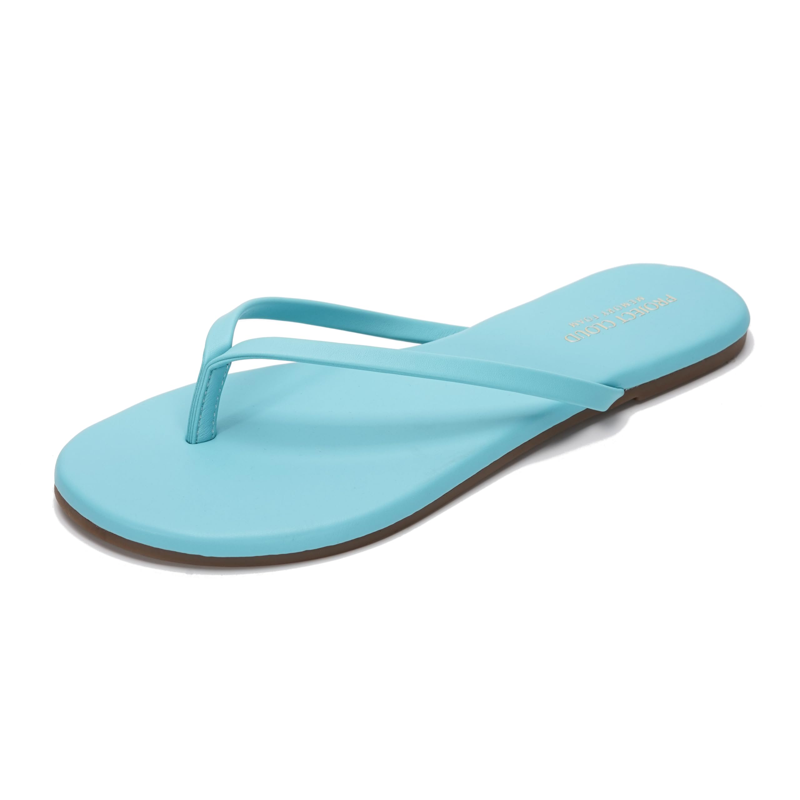 Project Cloud Women's | Vegan Leather Women Flip Flops | Memory Foam | Lightweight | Non-Slip - Foundations
