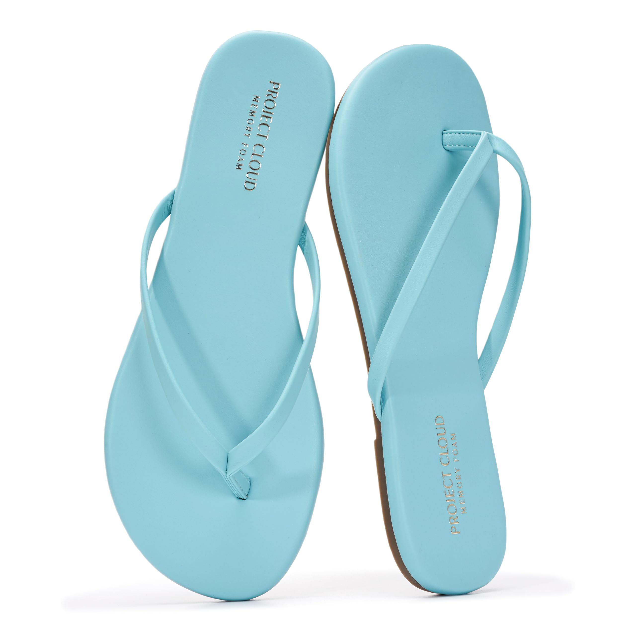 Project Cloud Women's | Vegan Leather Women Flip Flops | Memory Foam | Lightweight | Non-Slip - Foundations