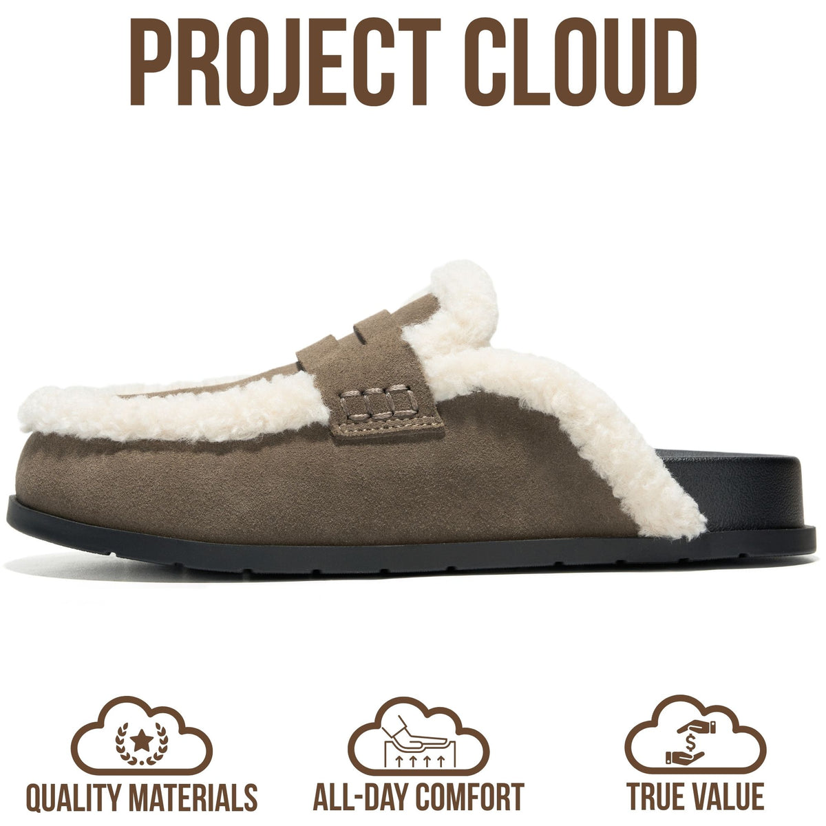 Project Cloud Women's | 100% Genuine Leather Clogs Slip-On Mules | Plush and Soft Insole | Arch Support | Lightweight | Non-Slip - Freyja