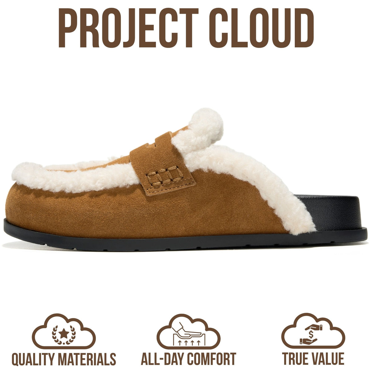 Project Cloud Women's | 100% Genuine Leather Clogs Slip-On Mules | Plush and Soft Insole | Arch Support | Lightweight | Non-Slip - Freyja