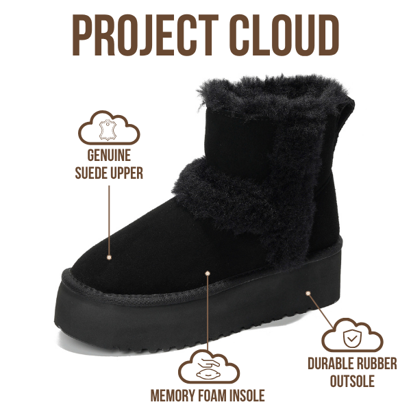 Botas de gamuza Furby de Project Cloud: gamuza auténtica, comodidad y estilo lujosos 