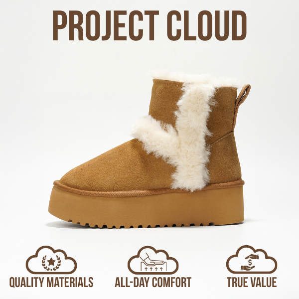 Botas de gamuza Furby de Project Cloud: gamuza auténtica, comodidad y estilo lujosos 