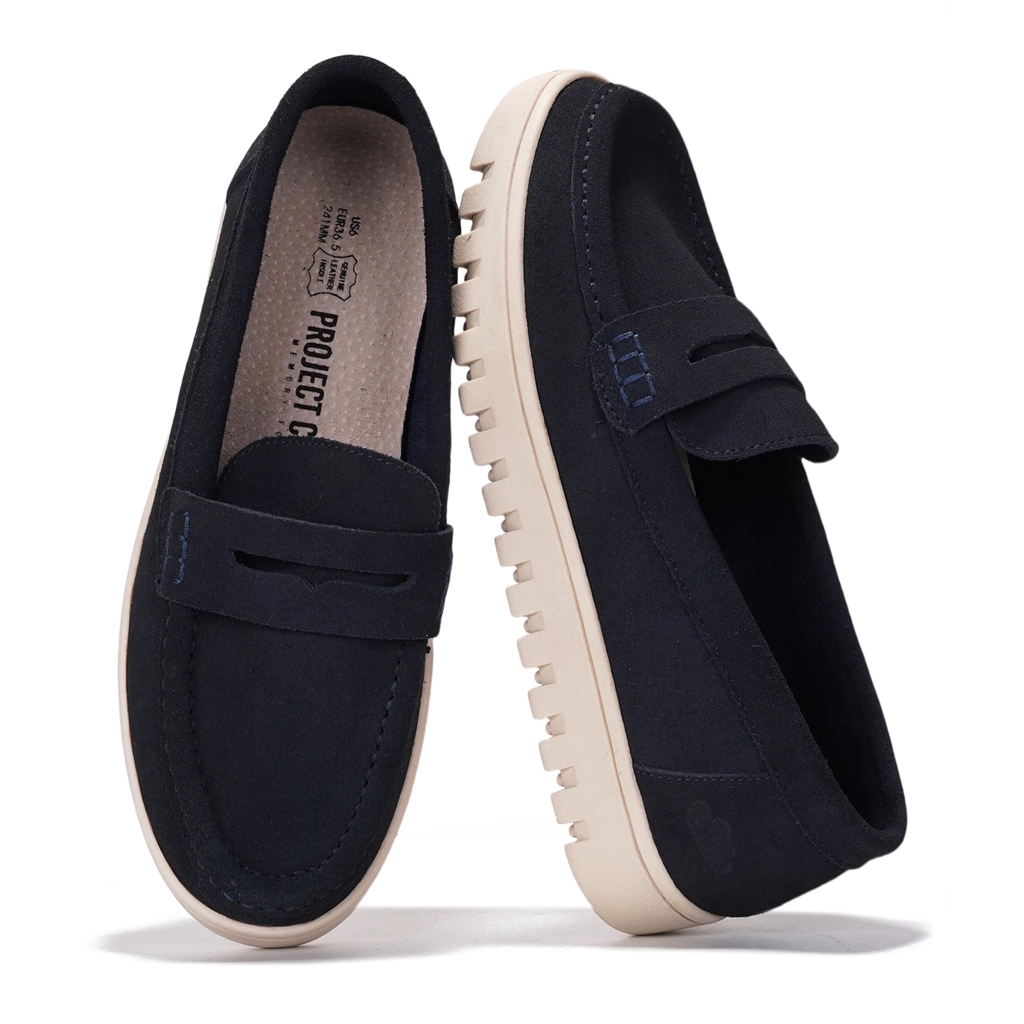 Project Cloud | "Filide-1" Women's Loafers | Genuine Leather | ProjectPlush | Lightweight | Non-Slip